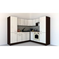 Bucatarie de Colt GENA NEW 11 DR. 210-230, Cu Corp de Cuptor, Wenge / Decor 8508
